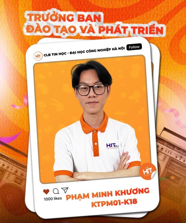 Phạm Minh Khương - Phó chủ nhiệm học tập